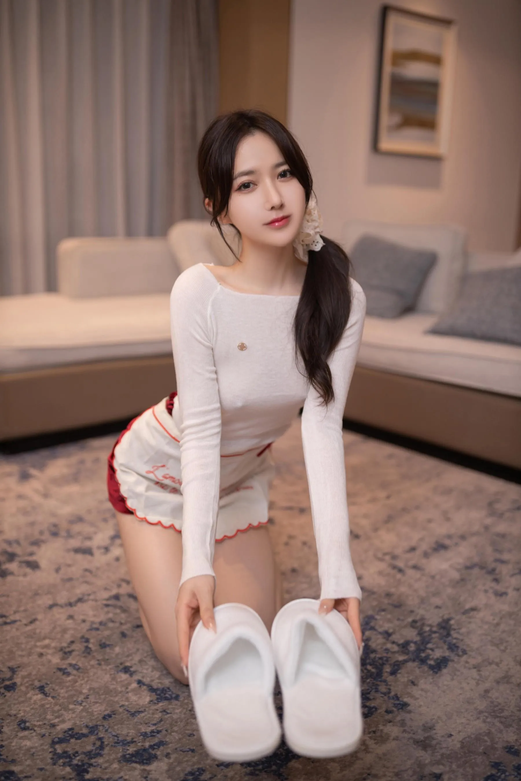NO.0003 秀人名模鱼子酱Fish内部私购未上架《暗墙》写真 [73P]插图